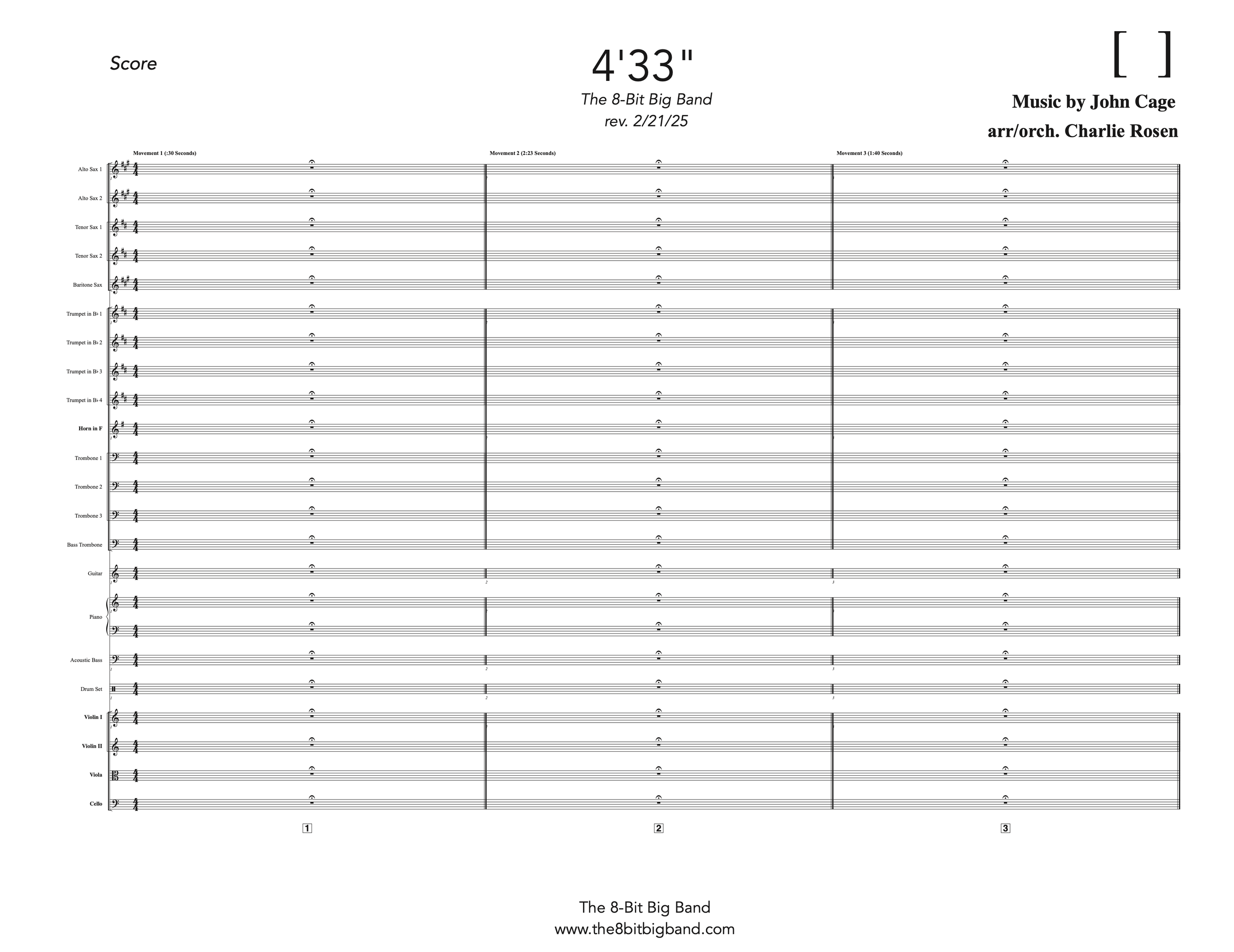 Sheet Music — The 8-Bit Big Band